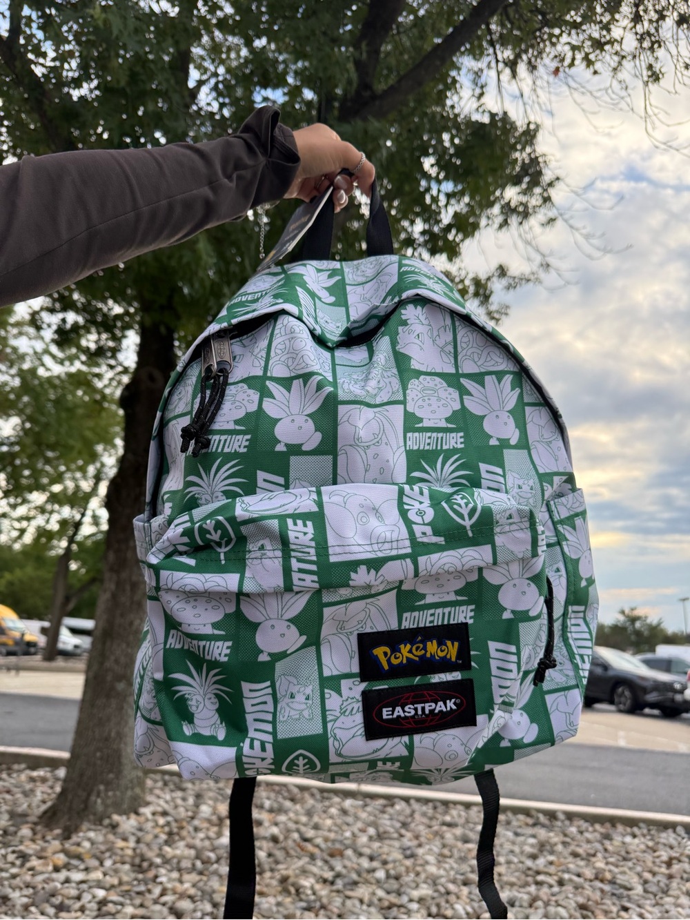 Eastpak Green and White Pokémon Adventure Backpack